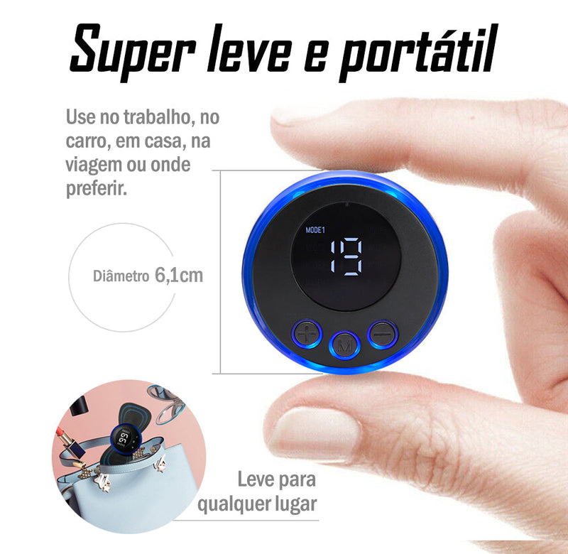 Massageador Portátil Recarregável + Capinha Bag Aquática Para Celular Prova D'água Universal Cor Preto