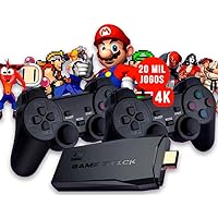GAME RETRÔ STICK 4K, ORIGINAL, VERSÃO ATUALIZADA, 20 MIL JOGOS, COM 2 CONTROLES SEM FIO