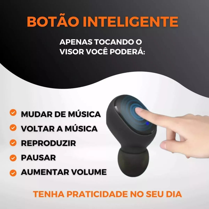 Fone de Ouvido, M10, TWS, Bluetooth 5.3 Esportivo, Intra-Auricular, Sem Fio com Cancelamento de Ruído Ativo (ANC), Microfone Integrado, IPX5 À Prova D'água, Compatível com iPhone e Android, Controle Touch e Display LED