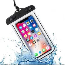 Massageador Portátil Recarregável + Capinha Bag Aquática Para Celular Prova D'água Universal Cor Preto