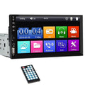 Central MP5 automotivo,  7 polegadas, 1 Din, Player com tela sensível ao toque, Multimídia, FM, Entrada auxiliar de alimentação, USB, Bluetooth, Mirror Link Universal